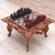 Wood chess set, 'Rama' - Religious Carved Chess Set (image 2) thumbail