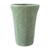 Ceramic vase, 'Forest Leaves' - Handcrafted Green Ceramic Vase