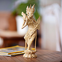 Estatuilla de madera, 'Diosa Sri Pudak' - Estatuilla de madera