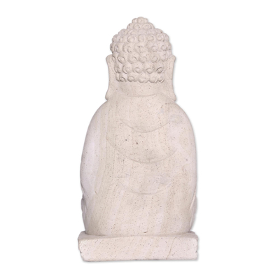 Estatuilla de arenisca, 'Buda Serenísimo I' - Estatuilla de arenisca de Indonesia
