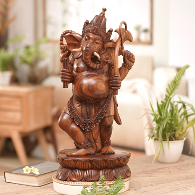 Wood statuette, 'Ganesha the Great' - Wood statuette