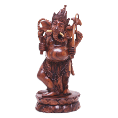 Wood statuette, 'Ganesha the Great' - Wood statuette