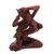 Wood statuette, 'Graceful Dancer' - Female Nude Sculpture thumbail