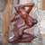 Wood statuette, 'Graceful Dancer' - Female Nude Sculpture