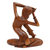 Wood statuette, 'Graceful Dancer' - Female Nude Sculpture