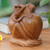 Wood statuette, 'Romancing Monkey' - Artisan Crafted Wood Statuette (image 2) thumbail