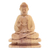 Wood statuette, 'Buddha Blessing' - Crocodile Wood Statuette thumbail