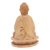 Wood statuette, 'Buddha Blessing' - Crocodile Wood Statuette (image 2d) thumbail