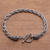 Men's sterling silver bracelet, 'Kasih Love Links' - Men's Indonesian Sterling Silver Bracelet