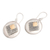 Sterling silver dangle earrings, 'Golden Diamonds' - Sterling silver dangle earrings (image 2b) thumbail