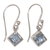 Topaz earrings, 'Heaven's Window' - Blue Topaz Sterling Silver Dangle Earrings