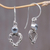 Blue topaz heart earrings, 'Bali Romance' - Blue Topaz Heart Earrings (image 2b) thumbail
