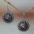 Sterling silver dangle earrings, 'Shields' - Sterling silver dangle earrings
