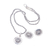 Moonstone jewelry set, 'Silver Flames' - Floral Moonstone Sterling Silver Jewelry Set thumbail