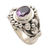 Amethyst solitaire ring, 'Bird Song' - Unique Indonesian Sterling Silver and Amethyst Ring (image 2f) thumbail
