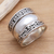 Sterling silver band ring, 'Empire' - Sterling silver band ring (image 2b) thumbail
