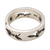 Sterling silver band ring, 'Shark Journey' - Handcrafted Sterling Silver Band Ring (image 2a) thumbail
