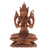 Wood statuette, 'Shiva on Lotus' - Wood statuette thumbail