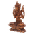 Wood statuette, 'Shiva on Lotus' - Wood statuette (image 2b) thumbail