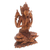 Wood statuette, 'Shiva on Lotus' - Wood statuette (image 2c) thumbail