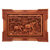 Panel en relieve de madera, 'Largo viaje' - Panel en relieve de elefante hecho a mano