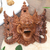 Wood mask, 'Epic Monkey King' - Bold Natural Wood Mask of the Balinese Monkey King (image 2) thumbail