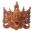 Wood mask, 'Epic Monkey King' - Bold Natural Wood Mask of the Balinese Monkey King (image 2a) thumbail