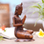 Wood statuette, 'Devoted in Prayer' - Wood statuette (image 2) thumbail