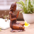 Wood statuette, 'Devoted in Prayer' - Wood statuette (image 2b) thumbail