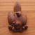 Wood statuette, 'Chicken Family' - Hand Made Wood Statuette (image 2b) thumbail