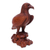 Wood sculpture, 'Powerful Eagle' - Wood Bird Sculpture