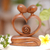 Wood sculpture, 'Love of My Life' - Hand Carved Romantic Wood Sculpture (image 2) thumbail