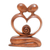 Wood sculpture, 'Love of My Life' - Hand Carved Romantic Wood Sculpture thumbail