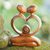 Wood sculpture, 'Love of My Life' - Hand Carved Romantic Wood Sculpture (image 2c) thumbail