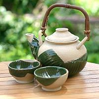 Ceramic tea set, Tropical Spark (set for 2)