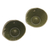 Cuencos de cerámica de gres, (par) - Cuencos verdes de cerámica hechos a mano (par)