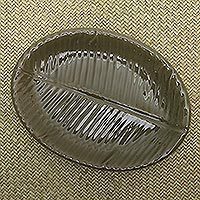 Featured review for Stoneware ceramic serving platter, Oval Banana Leaf