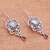 Moonstone and garnet dangle earrings, 'Spirit Chandelier' - Moonstone and garnet dangle earrings (image 2c) thumbail
