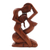 Wood statuette, 'Upside-down Kissing' - Romantic Wood Sculpture (image 2d) thumbail