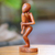Wood statuette, 'Single Prop Yoga' - Handcrafted Wood Sculpture (image 2b) thumbail