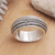 Sterling silver band ring, 'Chic and Groovy' - Sterling Silver Band Ring from Indonesia (image 2) thumbail