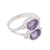Amethyst ring, 'Twin Spirits' - Amethyst Handcrafted Silver Ring (image 2c) thumbail
