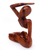 Wood statuette, 'Graceful Arc' - Original Wood Yoga Sculpture (image 2c) thumbail