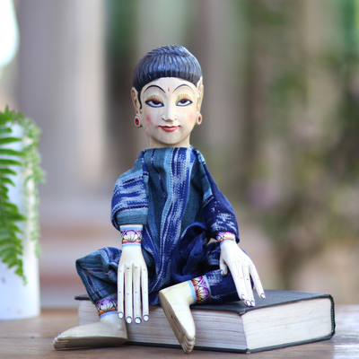 Muñeca de madera, 'Miss Bali' - Muñeca de madera de exposición