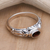 Garnet solitaire ring, 'Red Passion' - Garnet Solitaire Ring from Indonesia thumbail