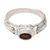 Garnet solitaire ring, 'Red Passion' - Garnet Solitaire Ring from Indonesia