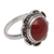 Carnelian solitaire ring, 'Lotus, Heart of Peace' - Carnelian solitaire ring (image 2c) thumbail