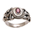 Garnet solitaire ring, 'Good Morning' - Garnet solitaire ring (image 2a) thumbail