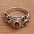 Garnet solitaire ring, 'Good Morning' - Garnet solitaire ring (image 2c) thumbail