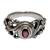 Garnet solitaire ring, 'Good Morning' - Garnet solitaire ring (image 2e) thumbail